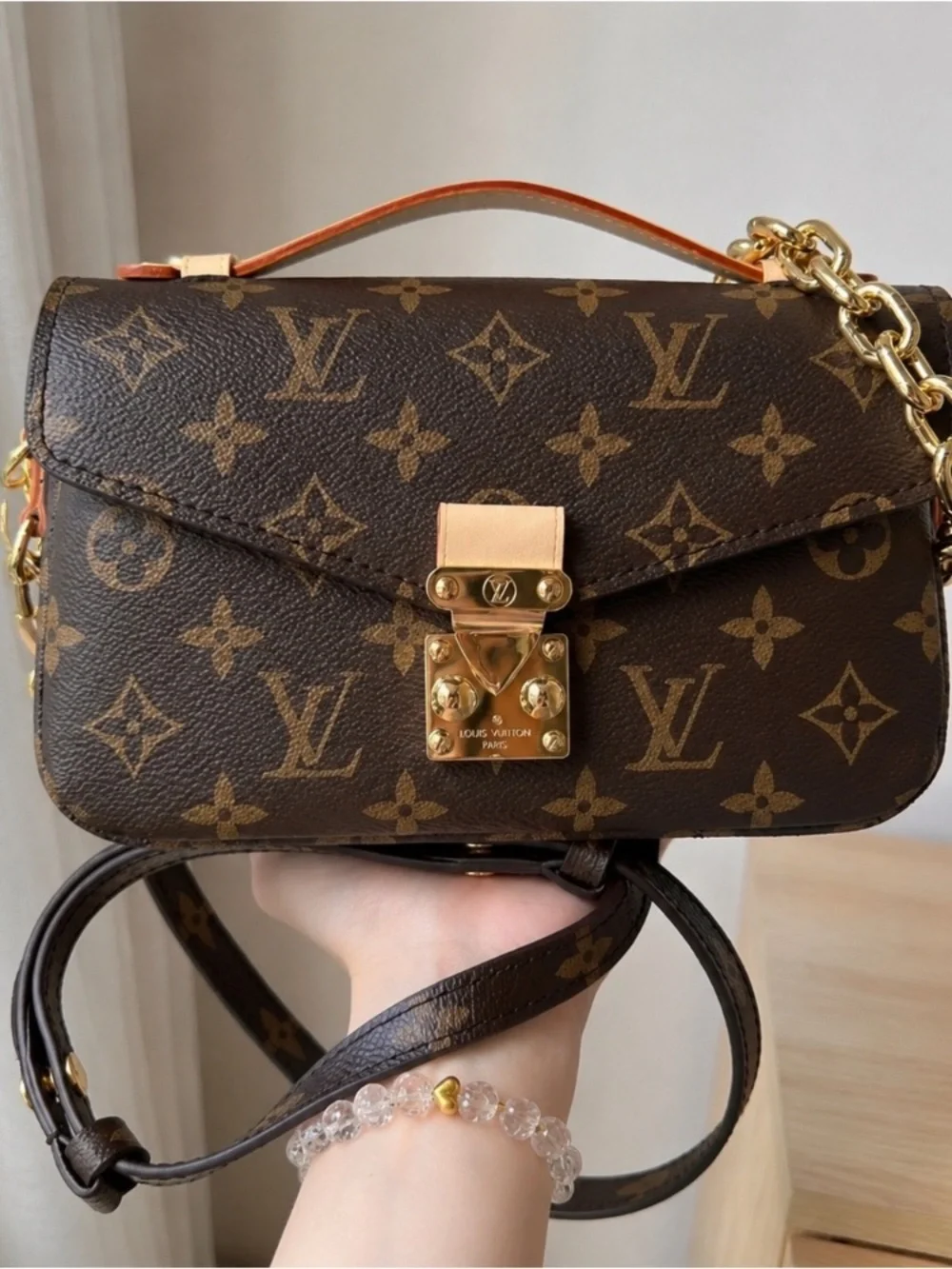 Louis Vuitton Brown Monogram Canvas Crossbody Laptop Bag